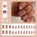 Simple French Wearable False Nails