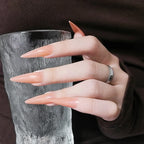 24pcs Extra Long Stiletto French Style Fake Nails