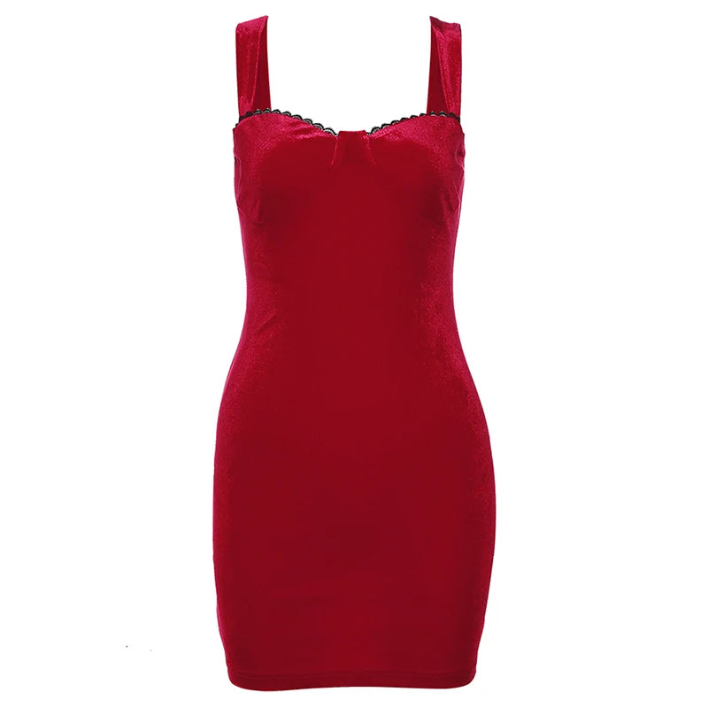 Sylcue Simple Tight Thin Sling Dress