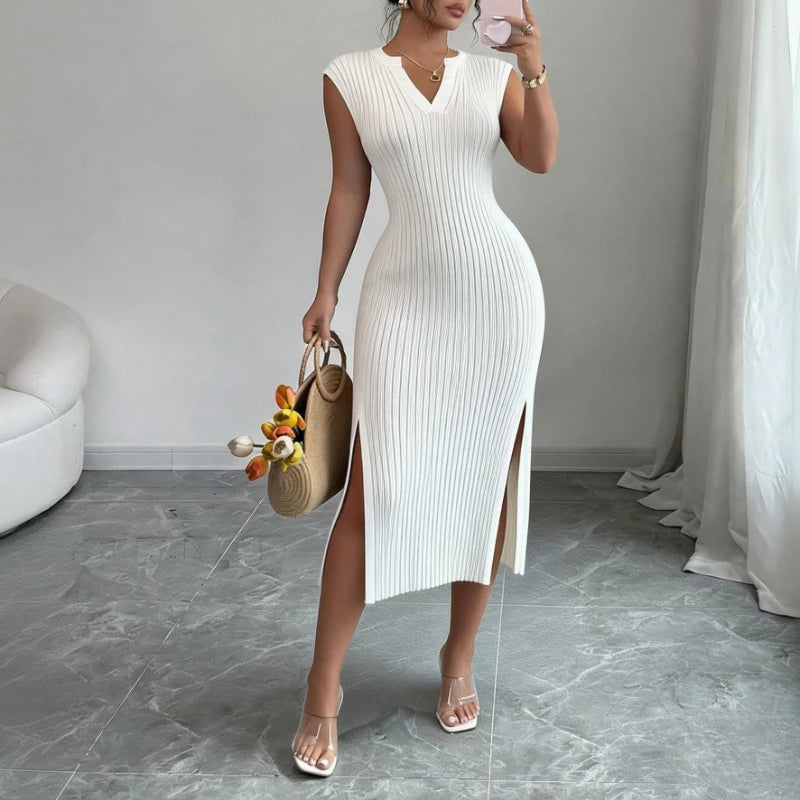 V-Neck Sleeveless Elastic Sundress