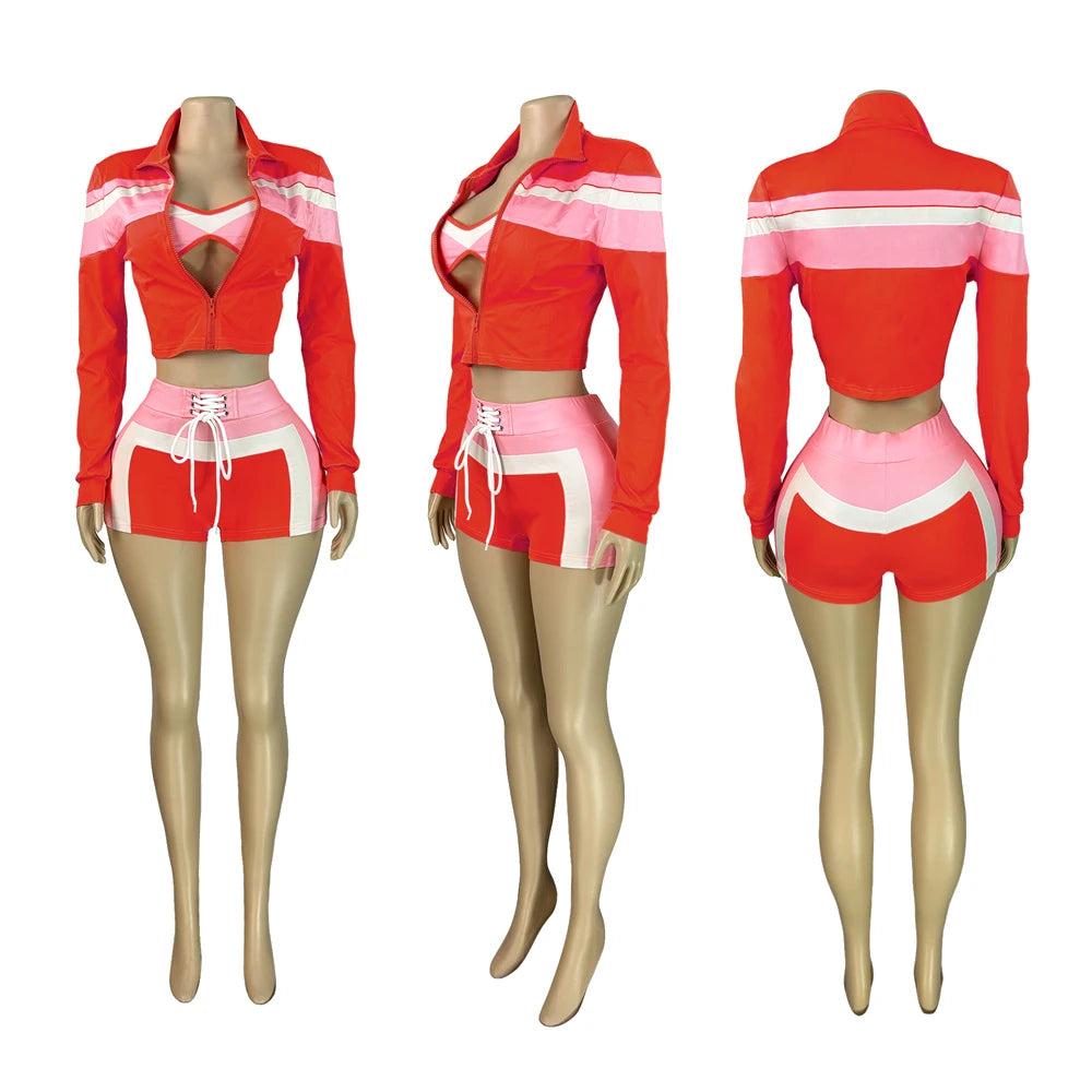 Striped Loungewear Tracksuit Set