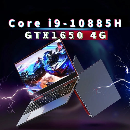 2026 New Gaming Laptop Computer Intel Core i9-10885H i7 8750H GTX1650 4G 16.1 Inch IPS Screen RAM Max 64GB 2*DDR4 2*M.2 NVMe