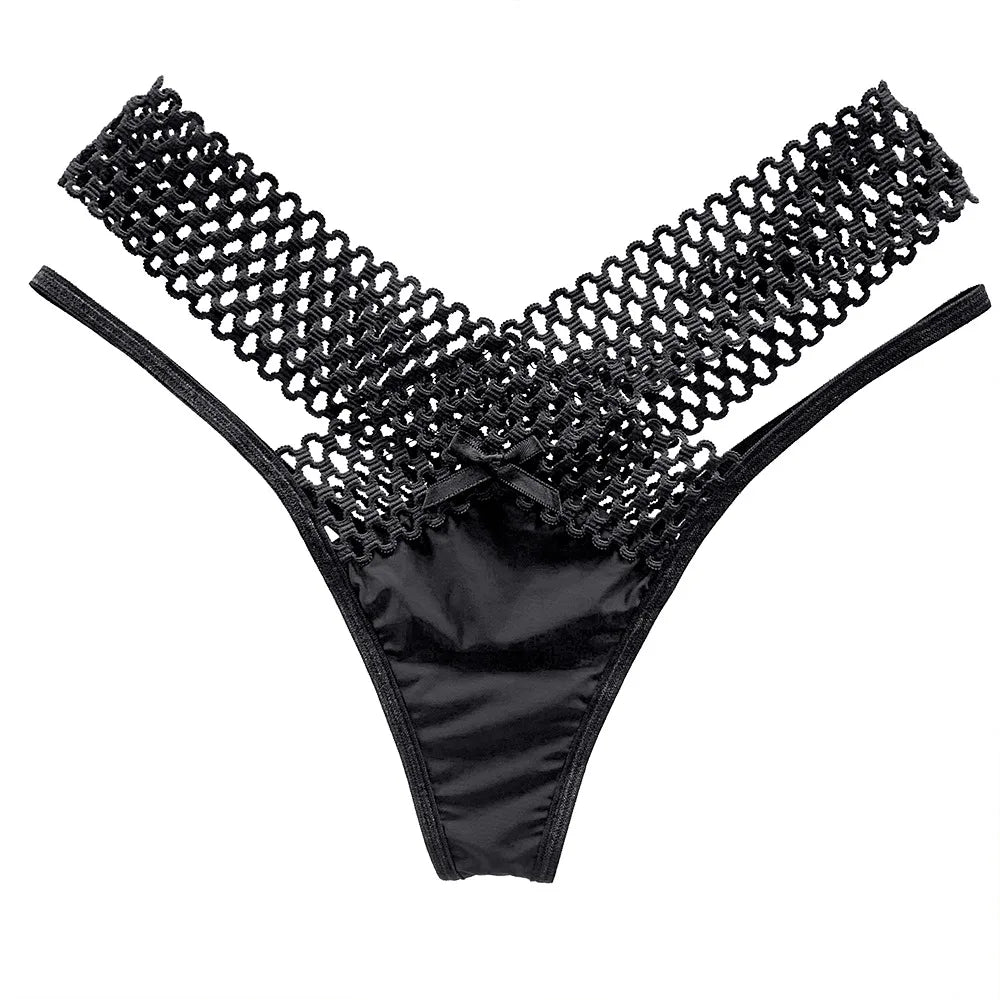 Sexy Leopard Lace Women Panties Seamless Underwear Hollow Out Sensual Lingerie Female Breathable Thongs T-back G-string