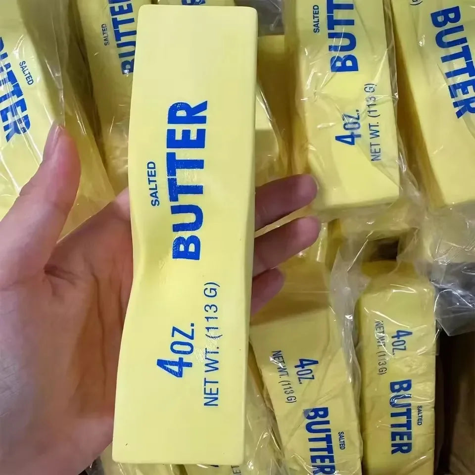 1Pc Butter Stick Fidget Toys Squishy Elastic Cheese Stick Funny Decompression Stress Anxiety Relief Game Squeeze Prank Toy
