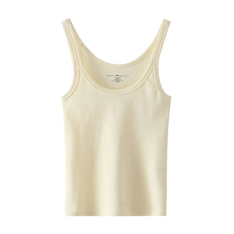 Simple Basic Ribbed Tank Top