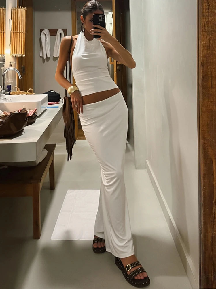 Weird Puss Simple Hollow 2 Piece Set