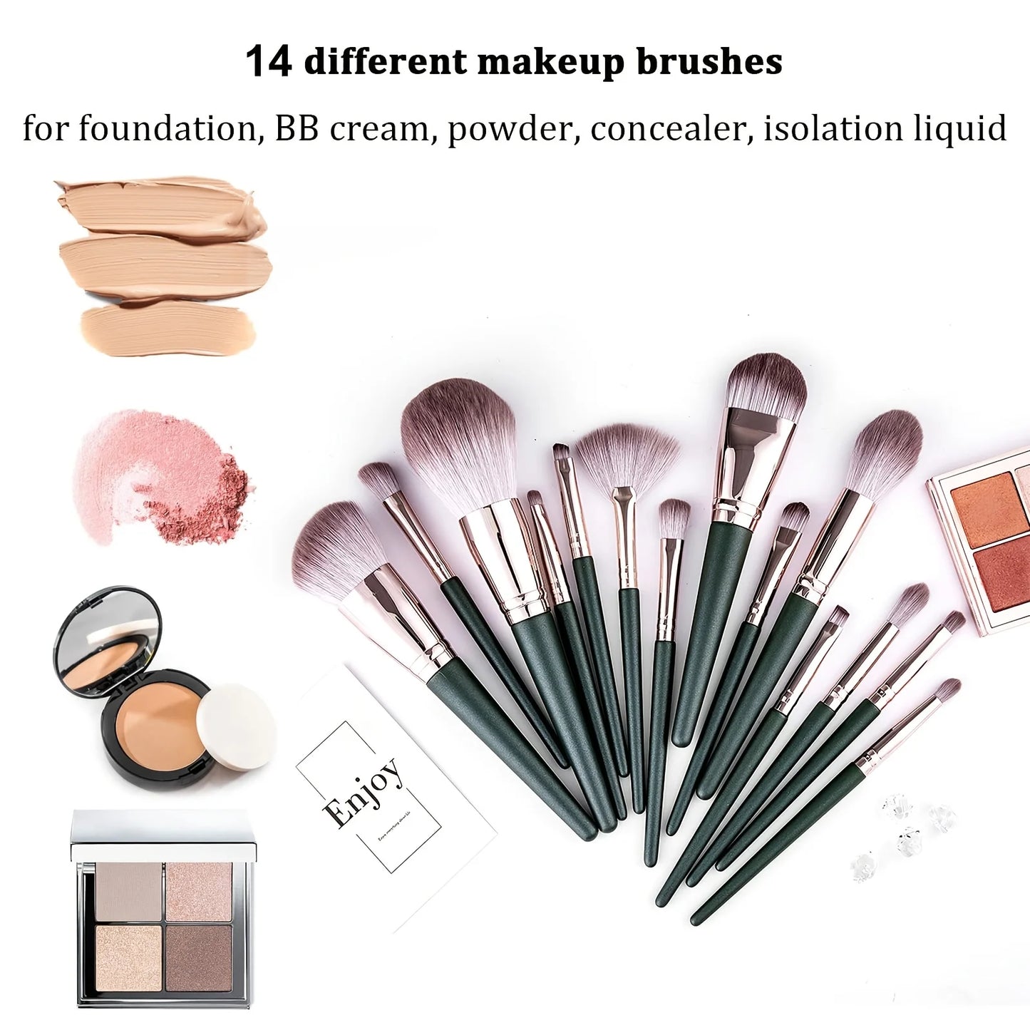 14pcs Soft Makeup Brush Set