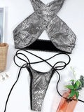 Pautakii Snake Skin Mini Micro Thong Bikini