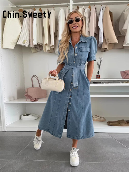 Long Denim Dress