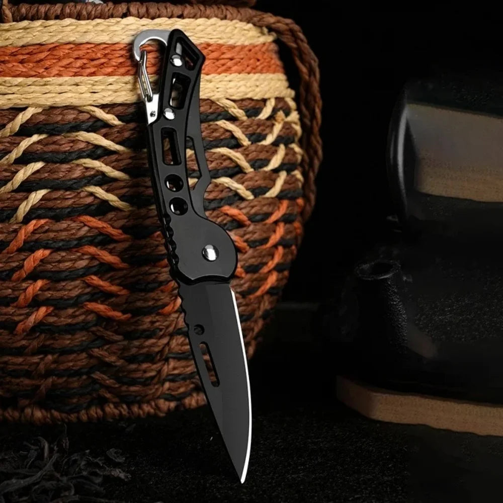 Folding Pocket Knife Stainless Steel Fishing Knife Portable Fruit Carrying Kitchen Tool Household Foldable Food Knife Hand Tools