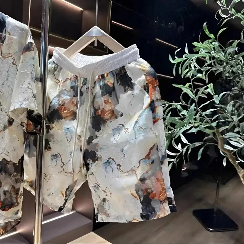 Printed Shorts and Shirt Set