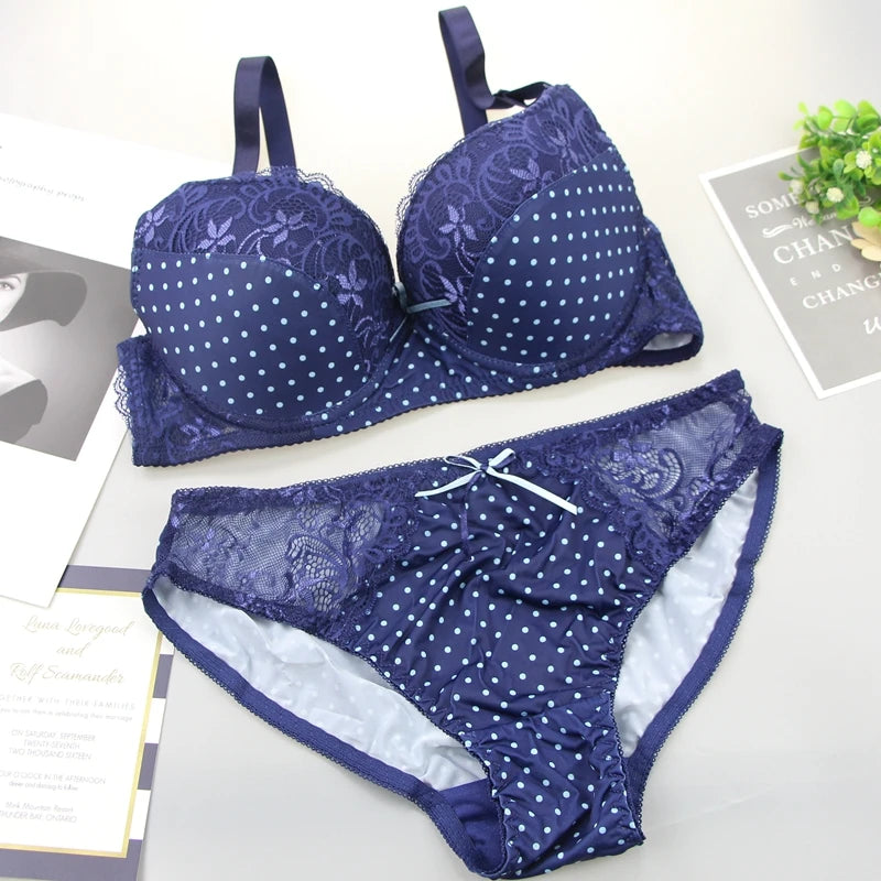 2022 New Sexy Women Bras Set Embroidery Lace Female Lingerie 34/75 36/80 38/85 40/90 42/95 44/100 BCDE Cup Underwear