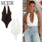 Sculpted Neckline Bodysuit