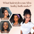 4C Afro Kinky Bulk Human Hair 50g/Pack