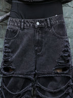 Distressed Black Jeans