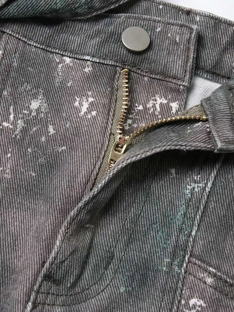 DEAT Camouflage Denim Skirt