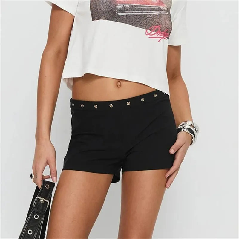 Shorts with Rivet Design