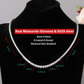3-Claw Setting Full Moissanite Tennis Necklace