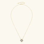 3mm Moissanite Clover Pendant Necklace