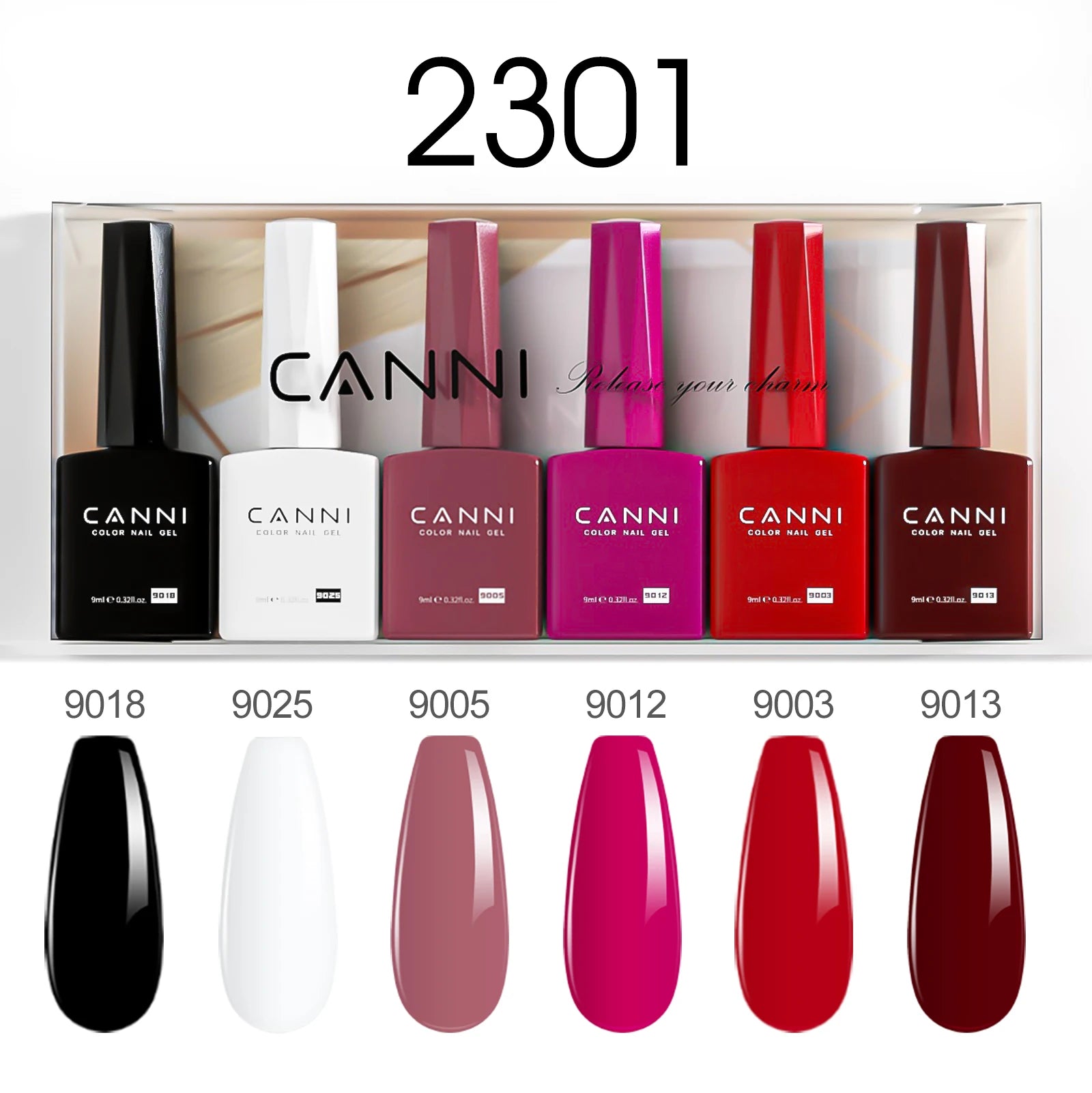 CANNI Nail Gel Polish Set Upgraded HEMA FREE Summer Nails Smooth Texture Ultra Gloss Top Coat Pigmented Gel Soak off UV LED Gel