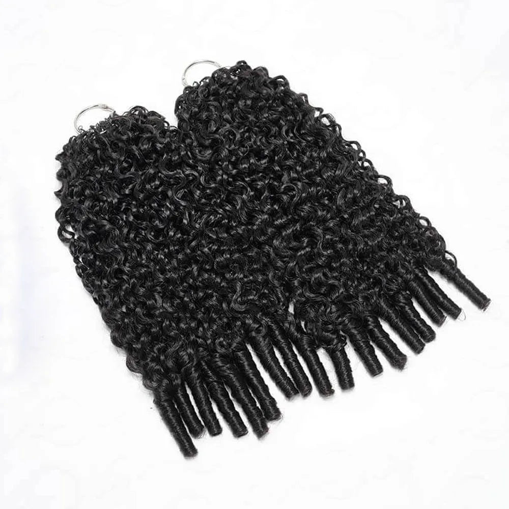 Burmese Curly Miracle Knots Crochet Human Hair For Braiding Boho Braids 100% Human Hair Extensions Feathered Human Crochet Hair