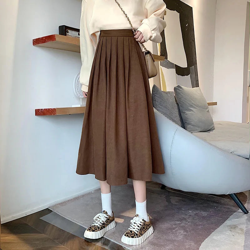 High Waisted Long Skirt