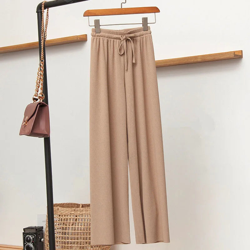 Ice Silk Light Wide Leg Pants