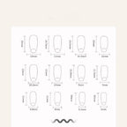 24PCS/1BOX  Dark Wind Gradient Long White Bow Nail Patch Fake Nails