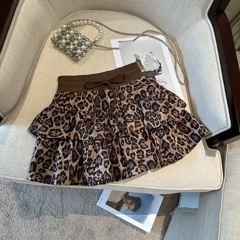 Leopard-Print Cake Skirt