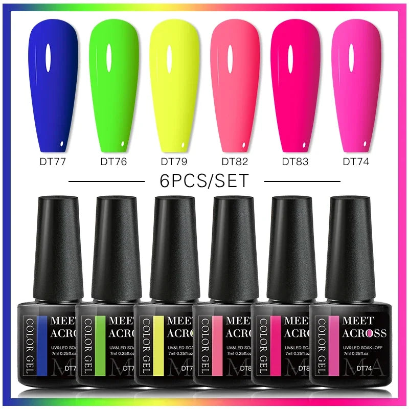6Pcs Gel Nail Polish Set