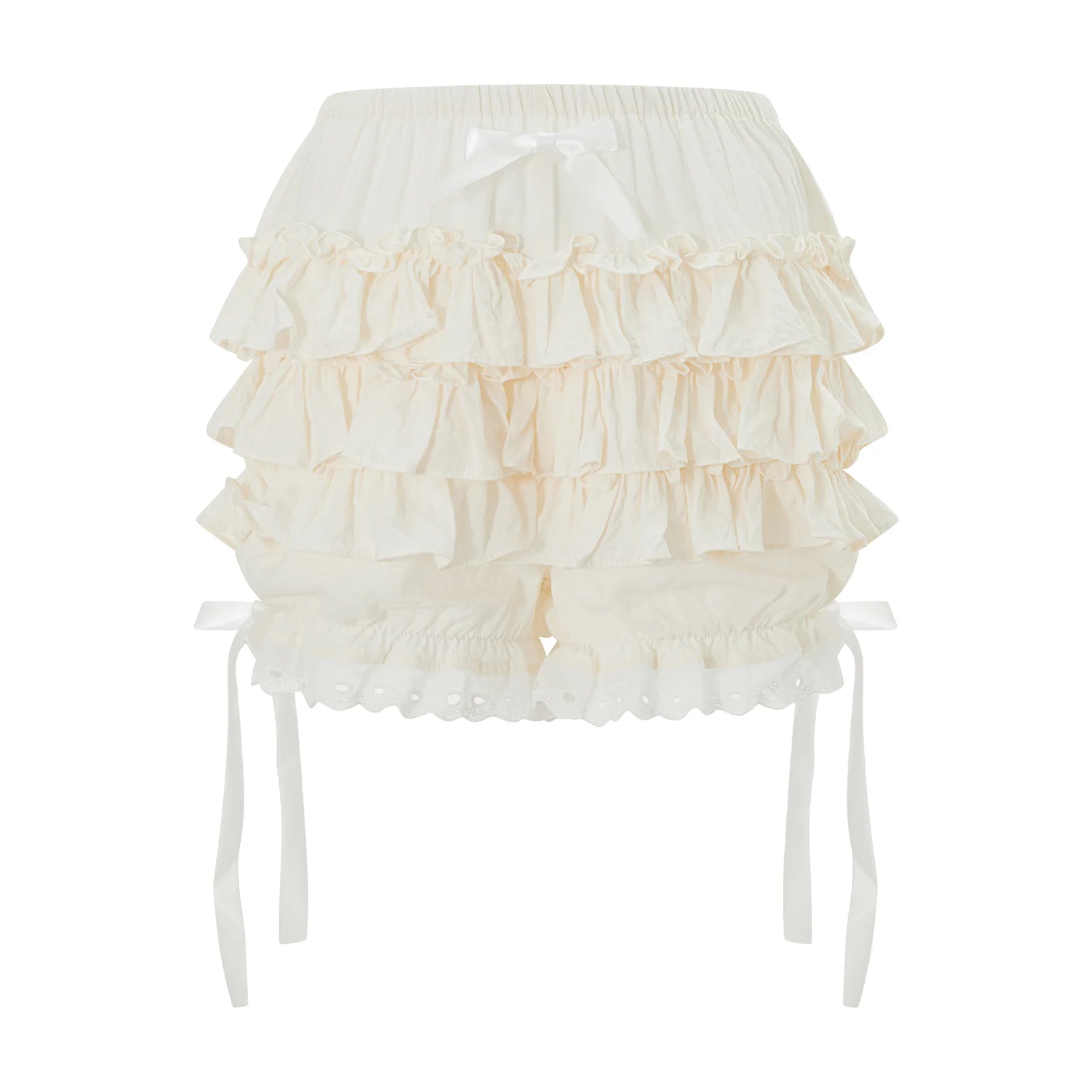 Bow Lace Trim Shorts