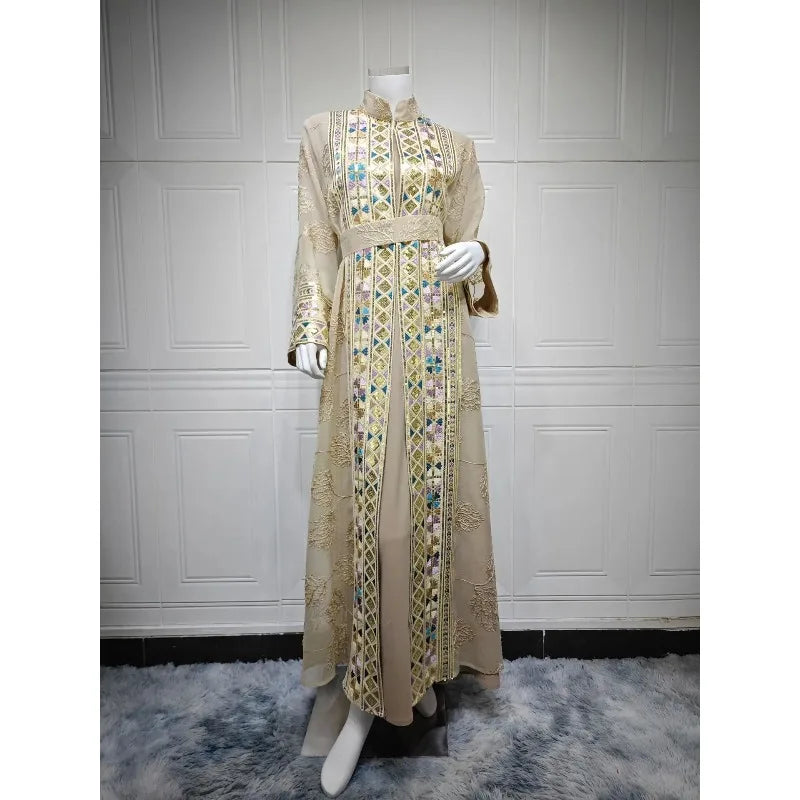 Eid Abaya Women Party Dress 2 Piece Set Kaftan Jalabiya Elegant Muslim Dubai Vestidos Largo Ramadan Caftan Long Robe Abayas 2026