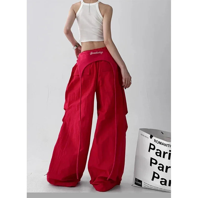 Letter Print Cargo Pants