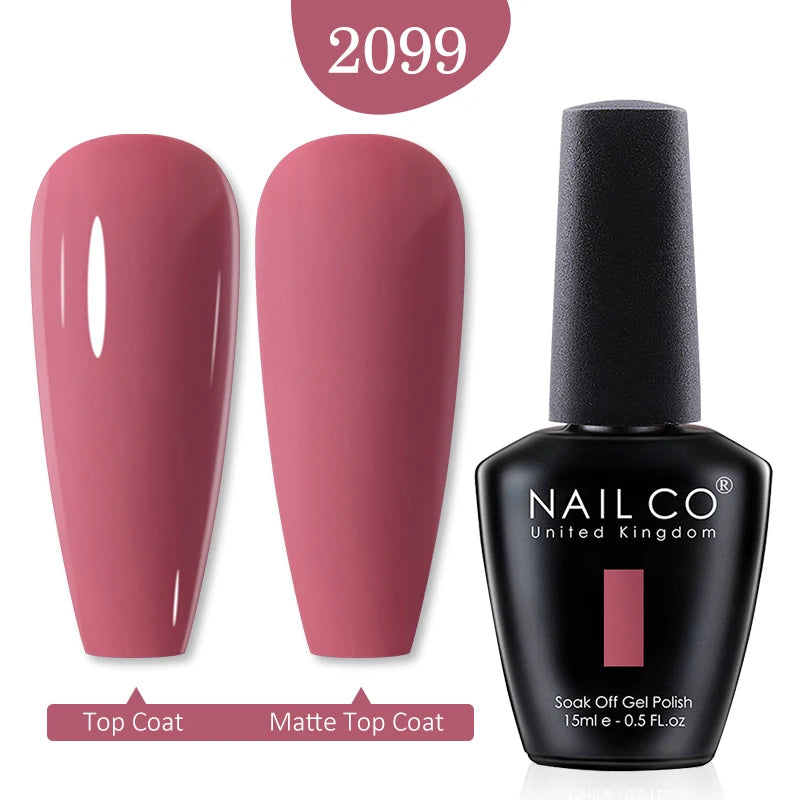 NAILCO 15ml Nail Gel Polish Winter Nude Colors Hybrid Gel Varnish Manicure UV Gel Nail Polish Primer Top Base Coat LED Nails Art