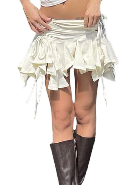 Solid Color Irregular Skirt