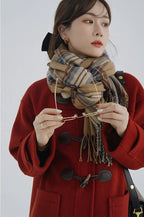 Lamb Wool Collar Duffle Coat