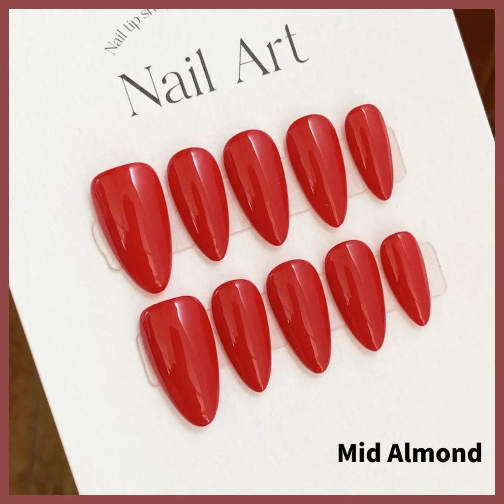 Short Black Simple Handmade Press on Nails
