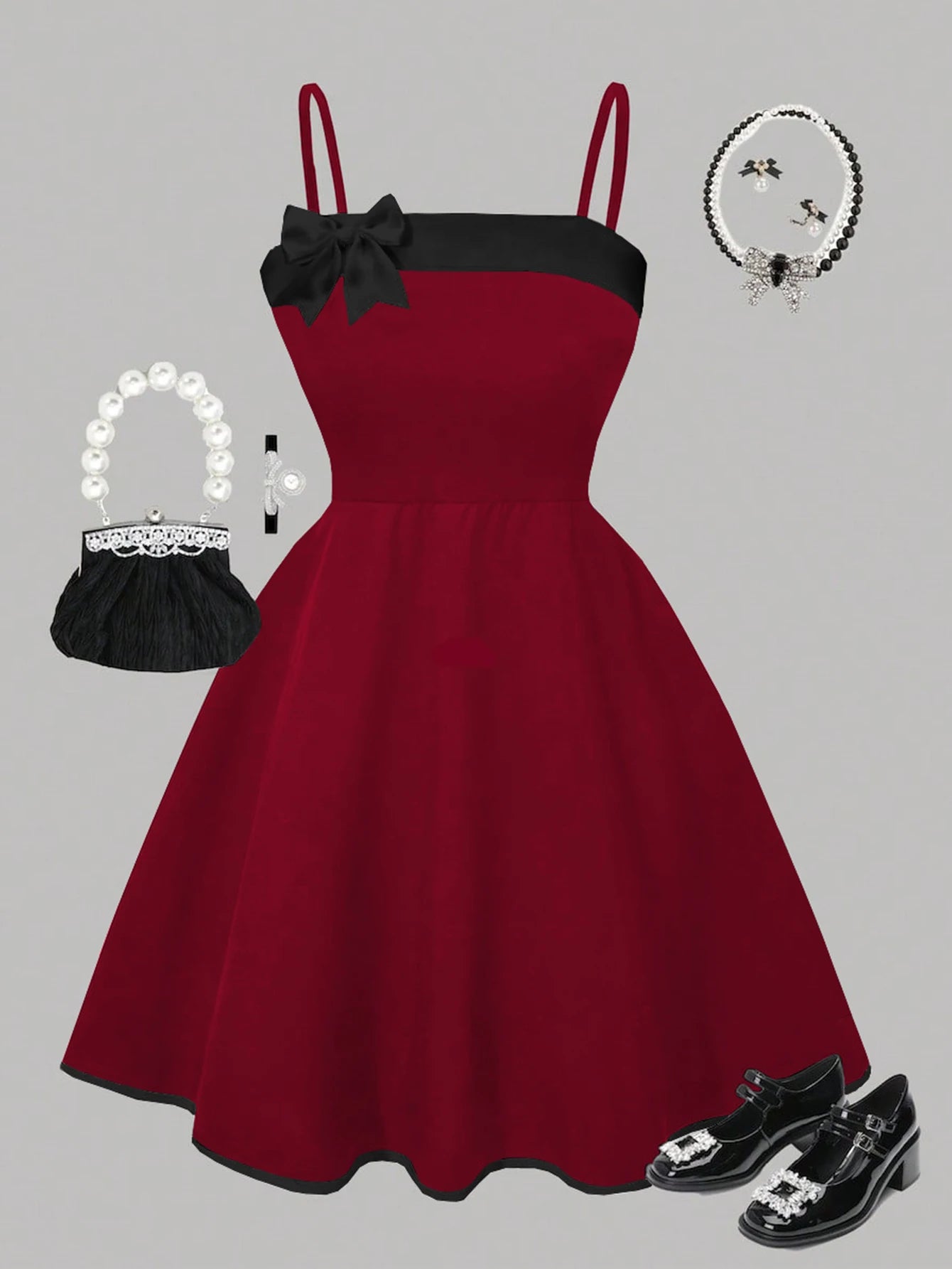 Bow-Detail Skater Dress