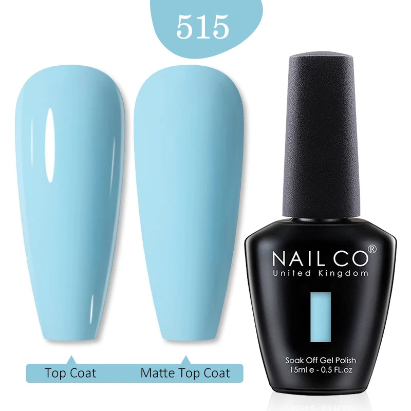 NAILCO 15ml Nail Gel Polish Winter Nude Colors Hybrid Gel Varnish Manicure UV Gel Nail Polish Primer Top Base Coat LED Nails Art