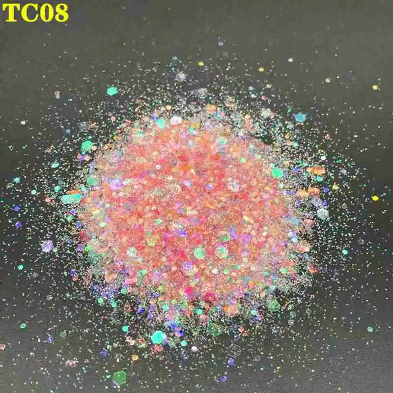 1KG Wholesale Mixed Size Holographic Nails Sequins Manicure Glitter Flakes Paillettes Nail Art Decorations Body/Face Glitter