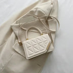 Plaid PU Leather Square Handbag