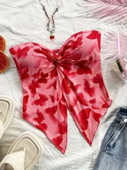 Floral Print Tube Top
