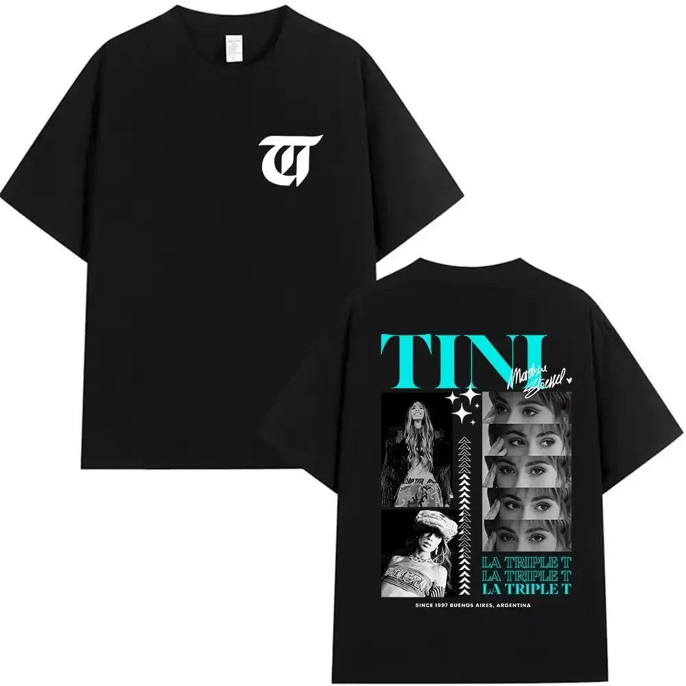 Hip Pop Tees Singer TINI STOESSEL Futtura Tour New Album Graphic T-shirts Fashion Harajuku Short Sleeve Cotton Casual Streetwear