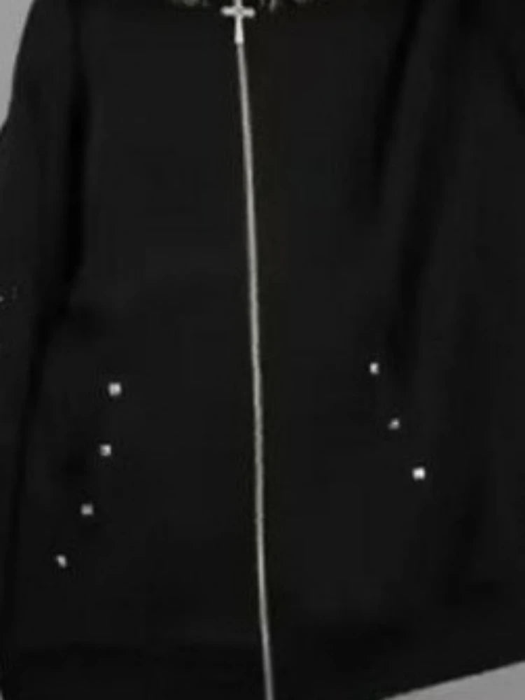 Fur-Lined Zipper Hoodie Jacket