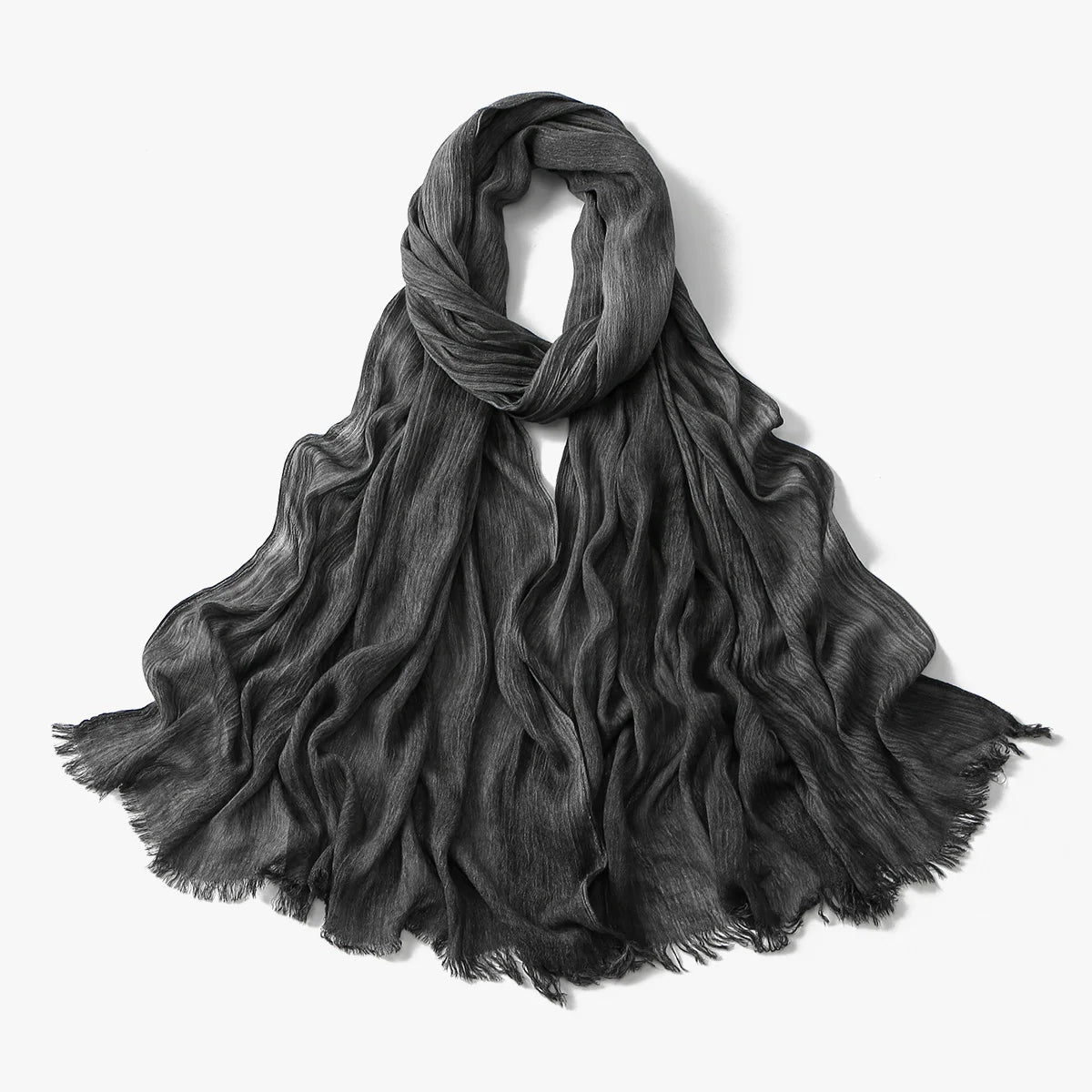 Fashion Muslim Woman Cotton Rayon Hijab Scarf Ramadan Wrinkle Headband Shawls Lady Long Wrap Islam Turban Headscarf 190*80cm