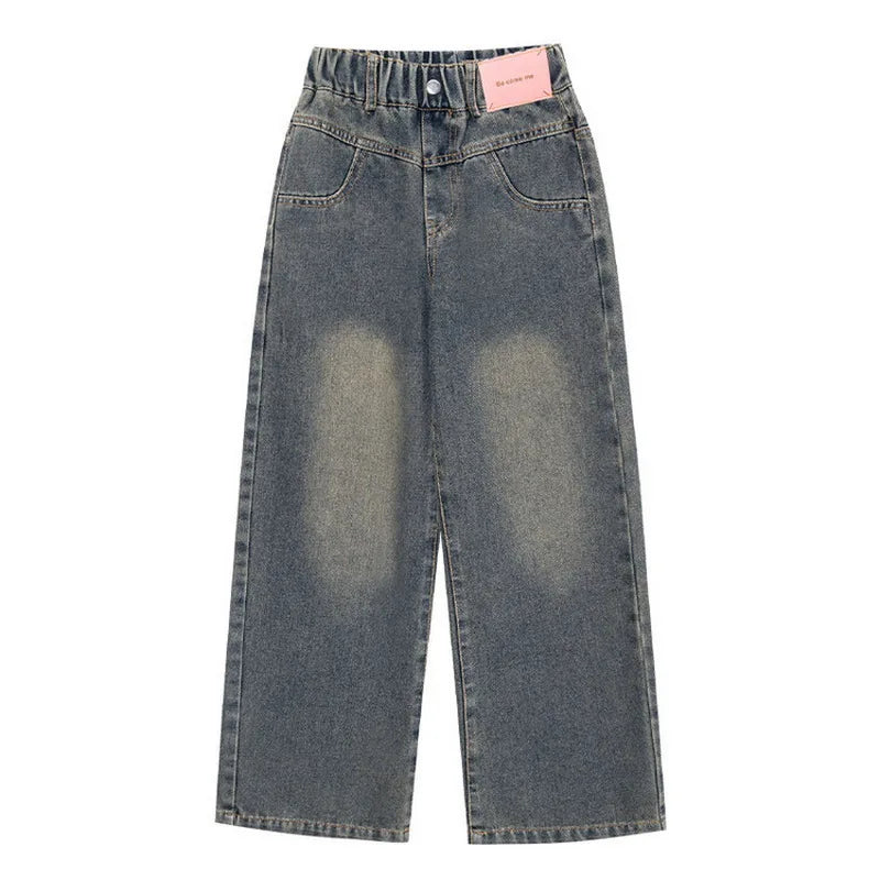 Five-Pointed Star Embroidered Jeans