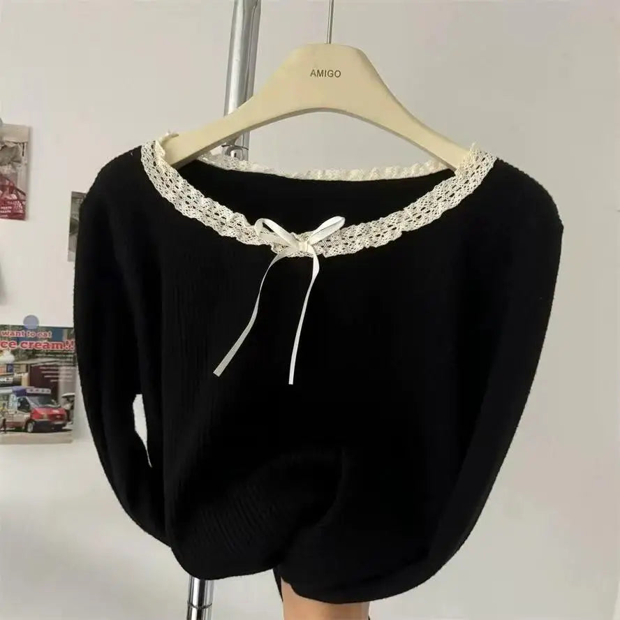 Lace Round Neck T-Shirt