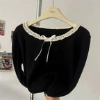 Lace Round Neck T-Shirt