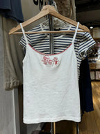 Girls And Cats Embroidered Cami