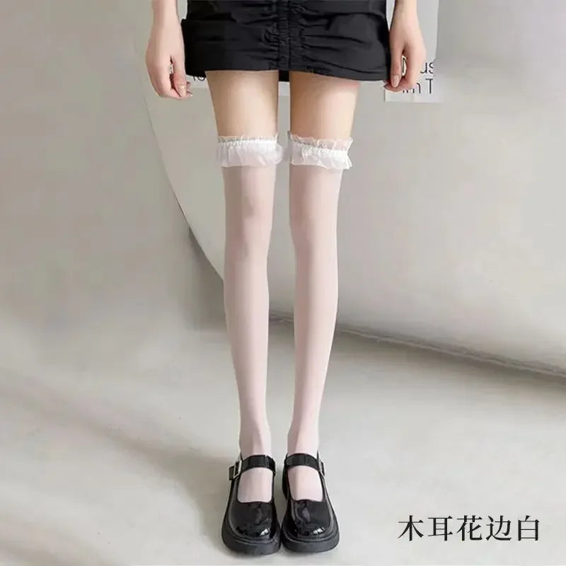 Lace Transparent Thigh High Socks